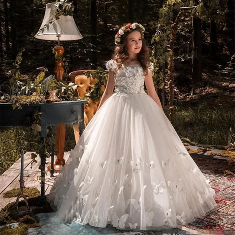Flower Girl Dresses Tulle Beading Appliqued Pageant Dresses For - Image 2