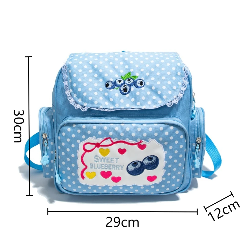 Pink Girl Embroidery Strawberry Children S Schoolbag Student Birthday - Image 10