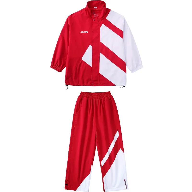 Kids Hip Hop Clothing Block Windbreaker Jacket Casual Jogger - Image 5