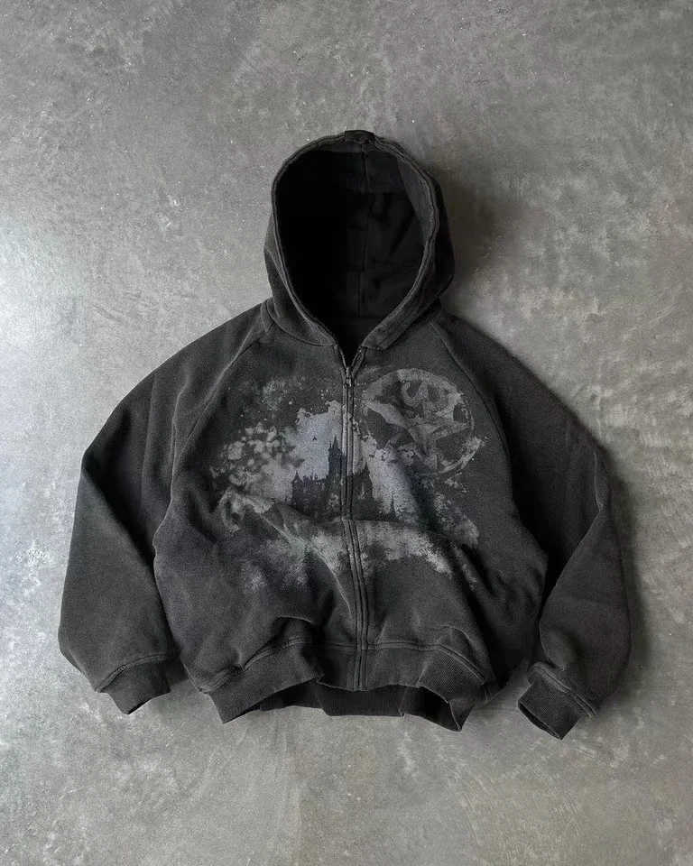 Man Hoodie Y2k Goth Streetwear Men Hip Hop Streetwear - Image 7