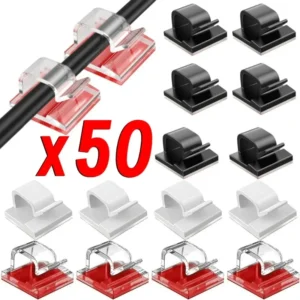 Adhesive Cable Clips – 10/20/50 Pack