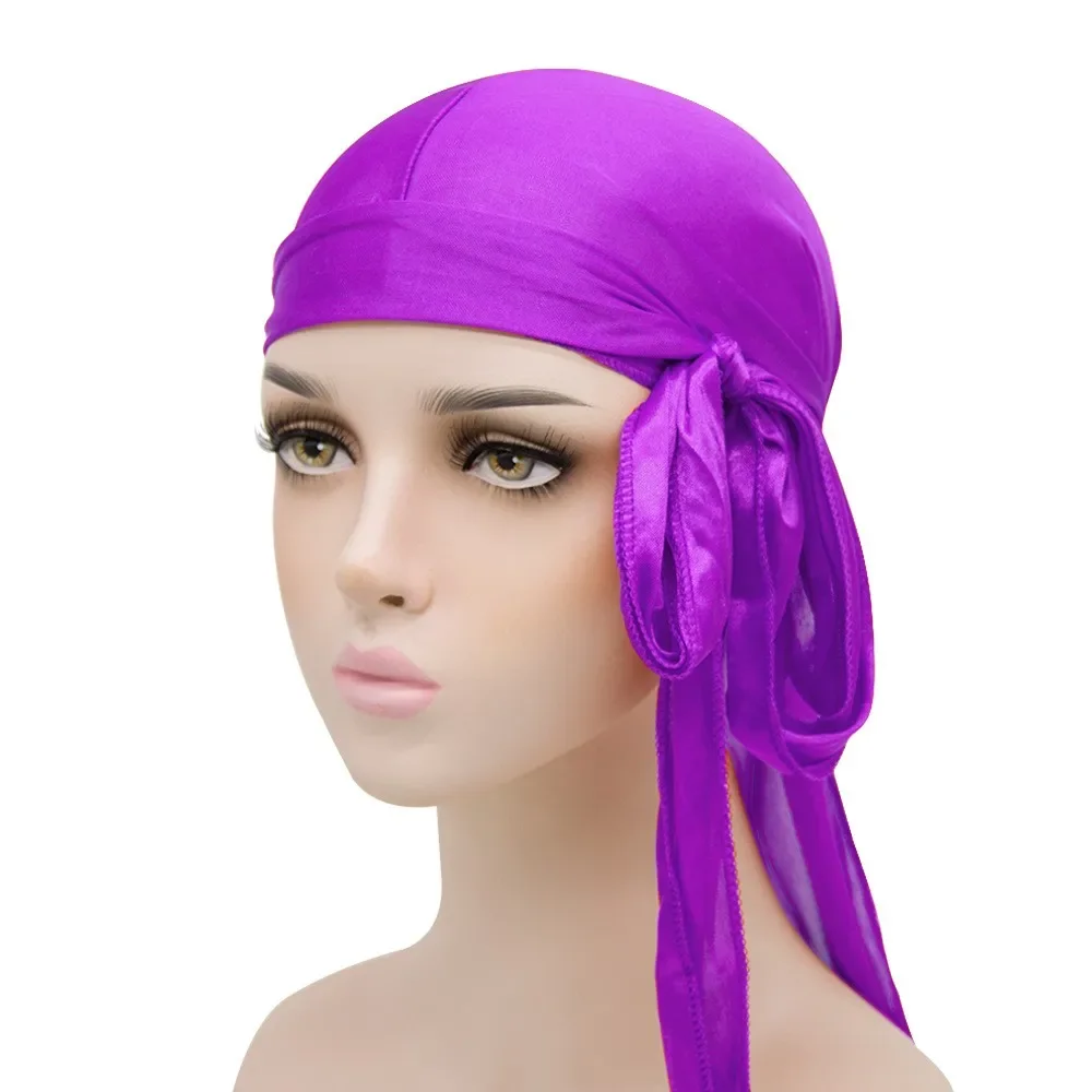 Unisex Satin Durag Bandana – Extra Long Tail - Image 37