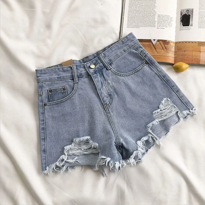 Korean Denim Shorts Women Summer Fashion Casual High Waist - Image 3