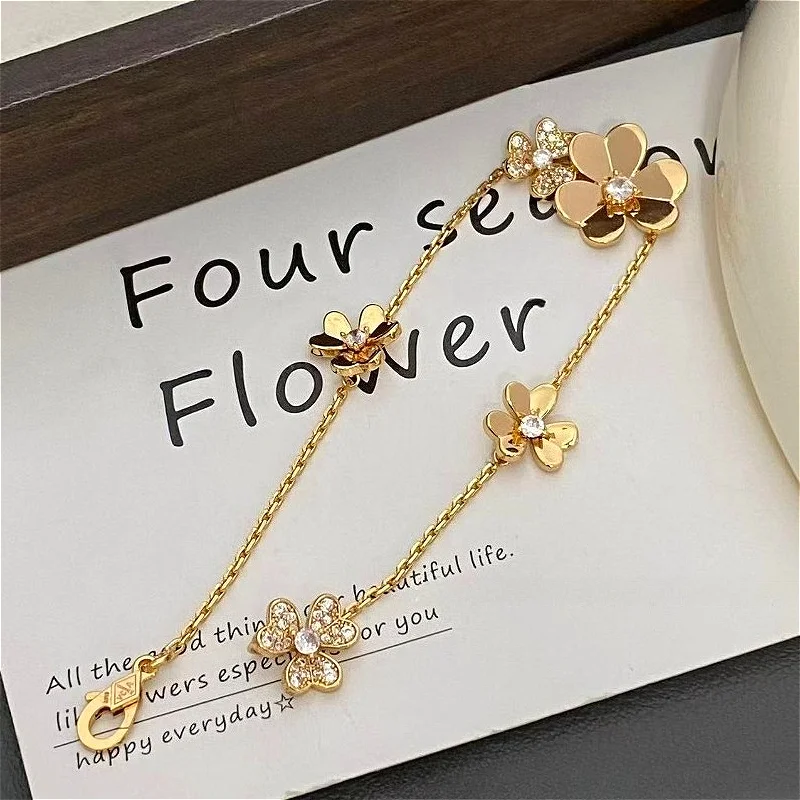 Clover Flower Charm Bracelet - Image 7