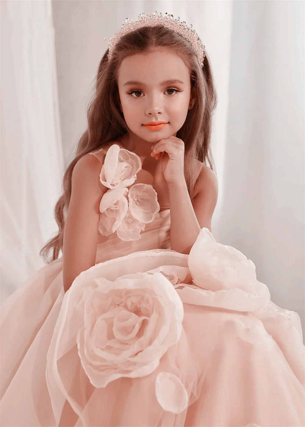 Flower Girl Dress Wedding Dresses Appliques Princess Evening Gowns - Image 2