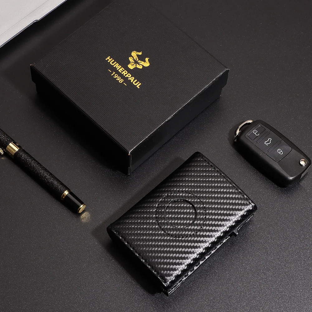 Carbon Fiber Mens Airtag Wallet Rfid Blcoking Pop Up - Image 8