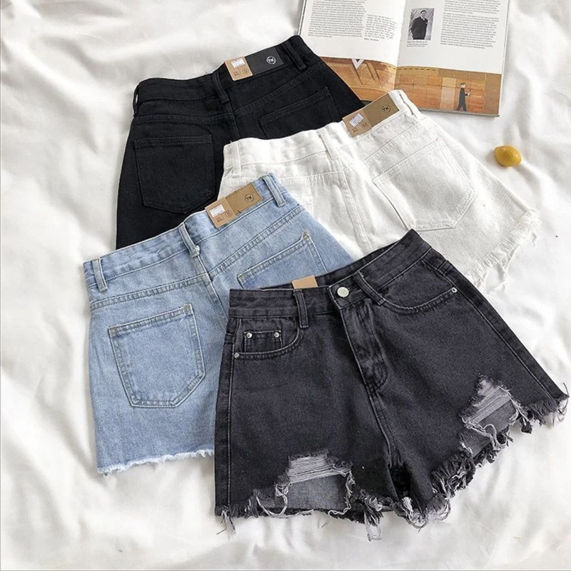 Korean Denim Shorts Women Summer Fashion Casual High Waist - Image 2