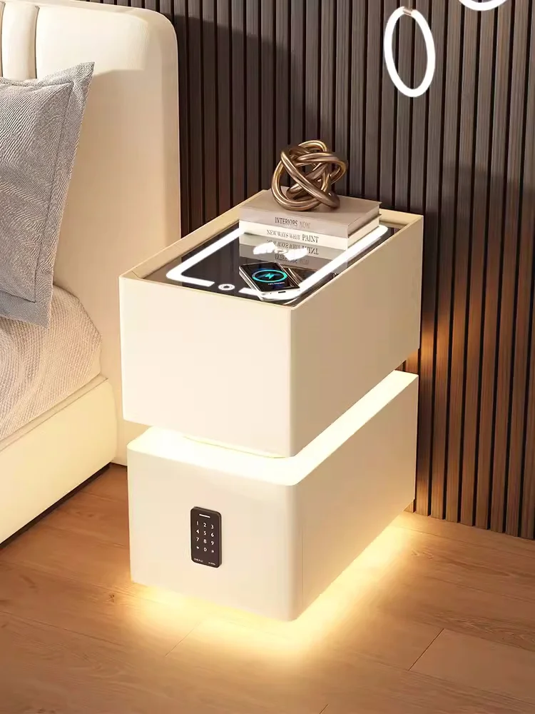 Creative 25cm Smart Bedside Table With Sensor Light Nordic - Image 2