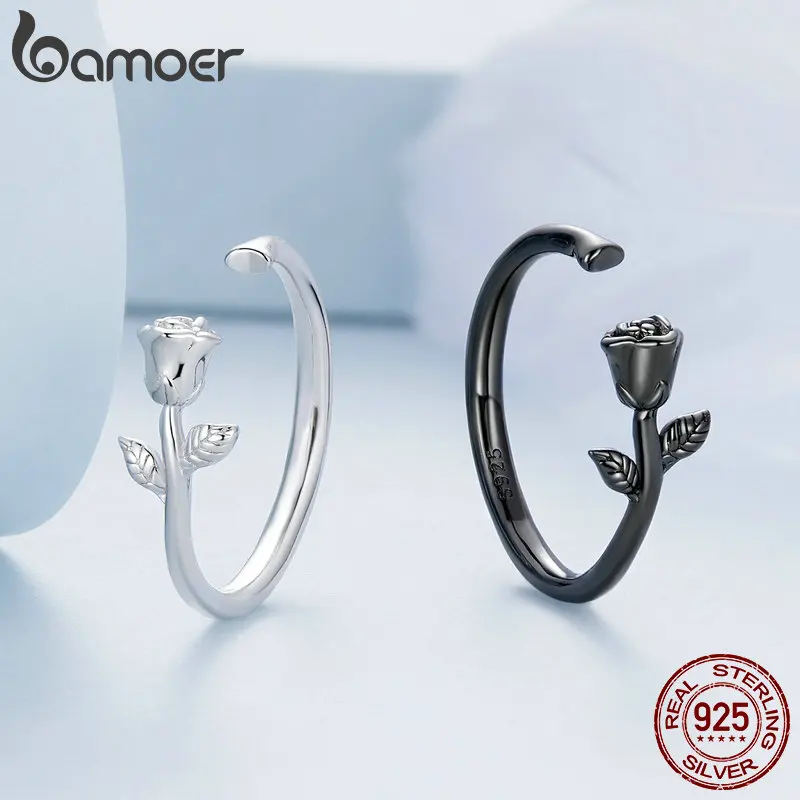 Bamoer 925 Sterling Silver 3d Thorns And Rose Adjustable - Image 4