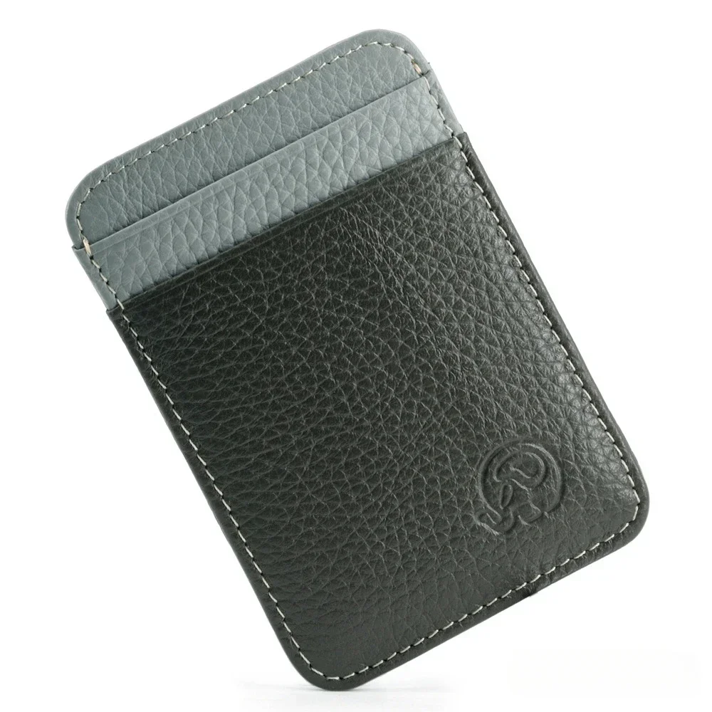 Fashion 100% Genuine Leather Thin Bank Credit Card Case - Image 10