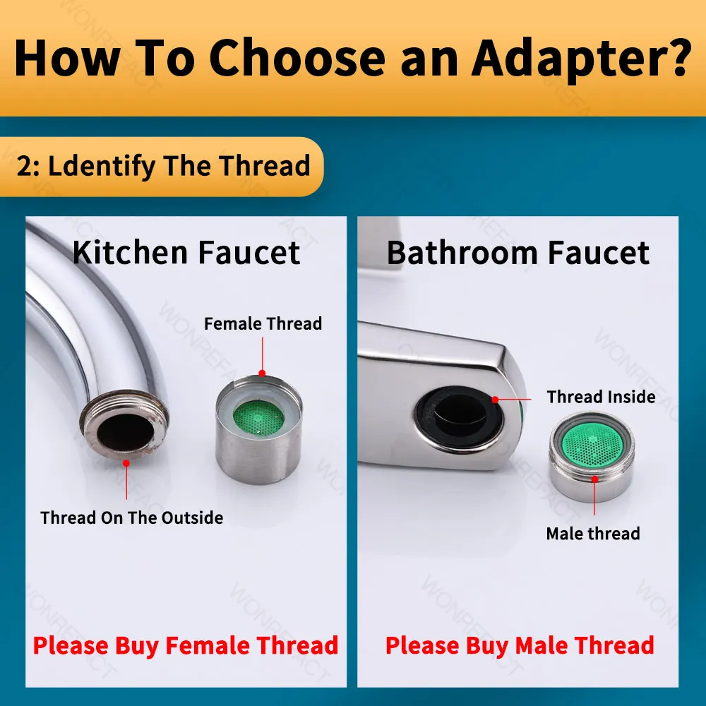 Brass Faucet Adapter Male Female Kitchen Converter For Aerator - Image 3