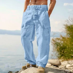 European And American Men S Cotton And Linen Trousers