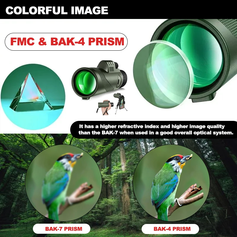 Portable HD Zoom Monocular Telescope 80×100 - Image 2