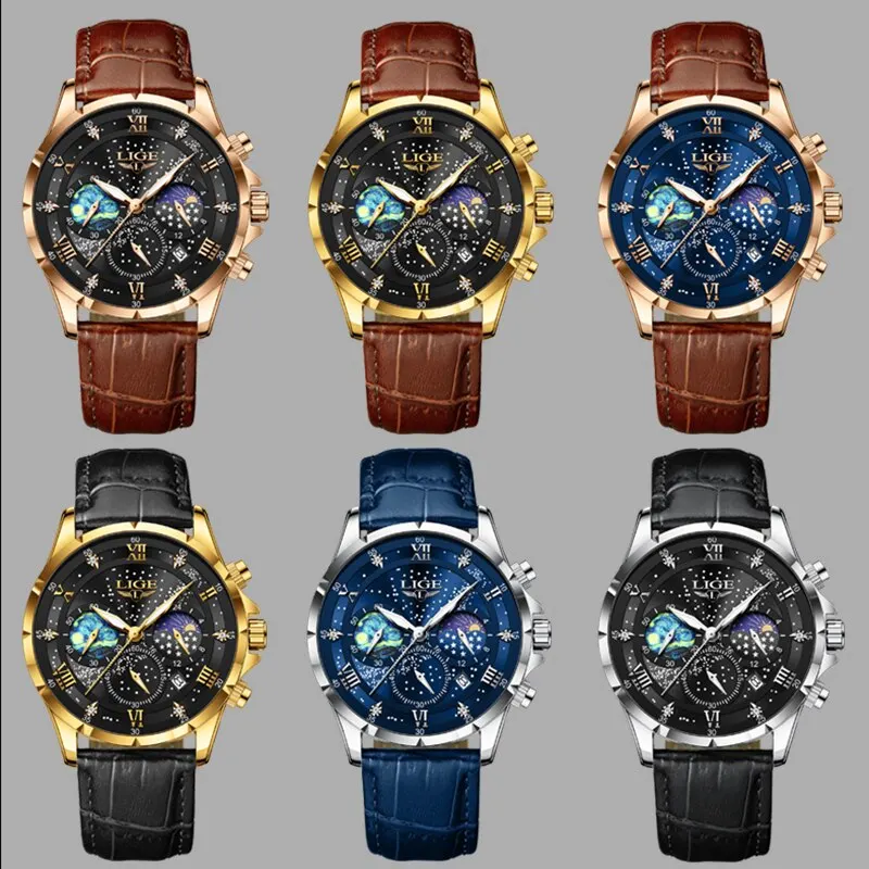 Men's Leather Strap Quartz Watch – Classic - Image 6