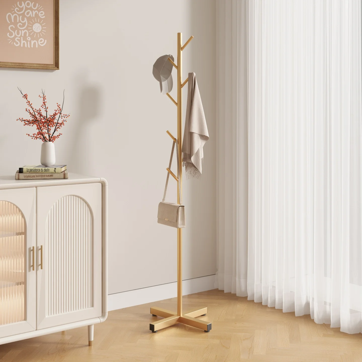 Floor Standing Clothes Rack Household Coat Hanger Simple Storage - Image 4