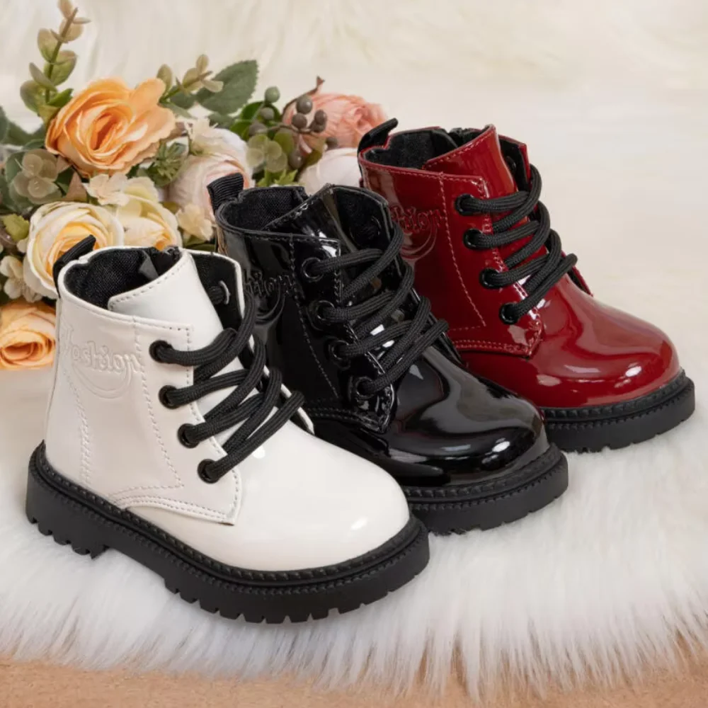 Autumn And Winter Children S Shoes Waterproof Pu Leather