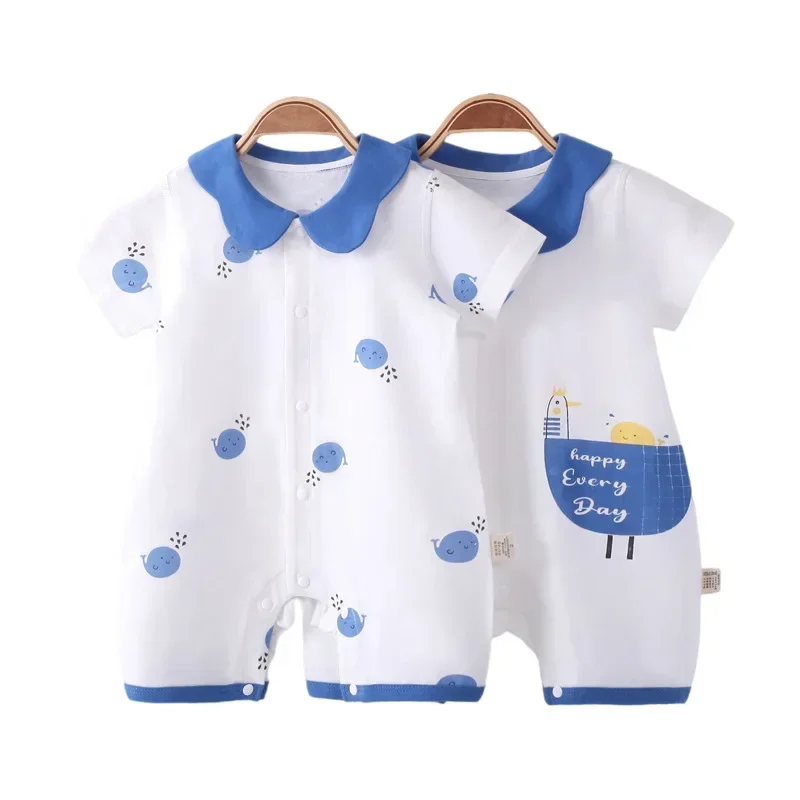 Baby Clothes Romper Bodysuit Summer Jumpsuit Short-sleeved Newborn Baby