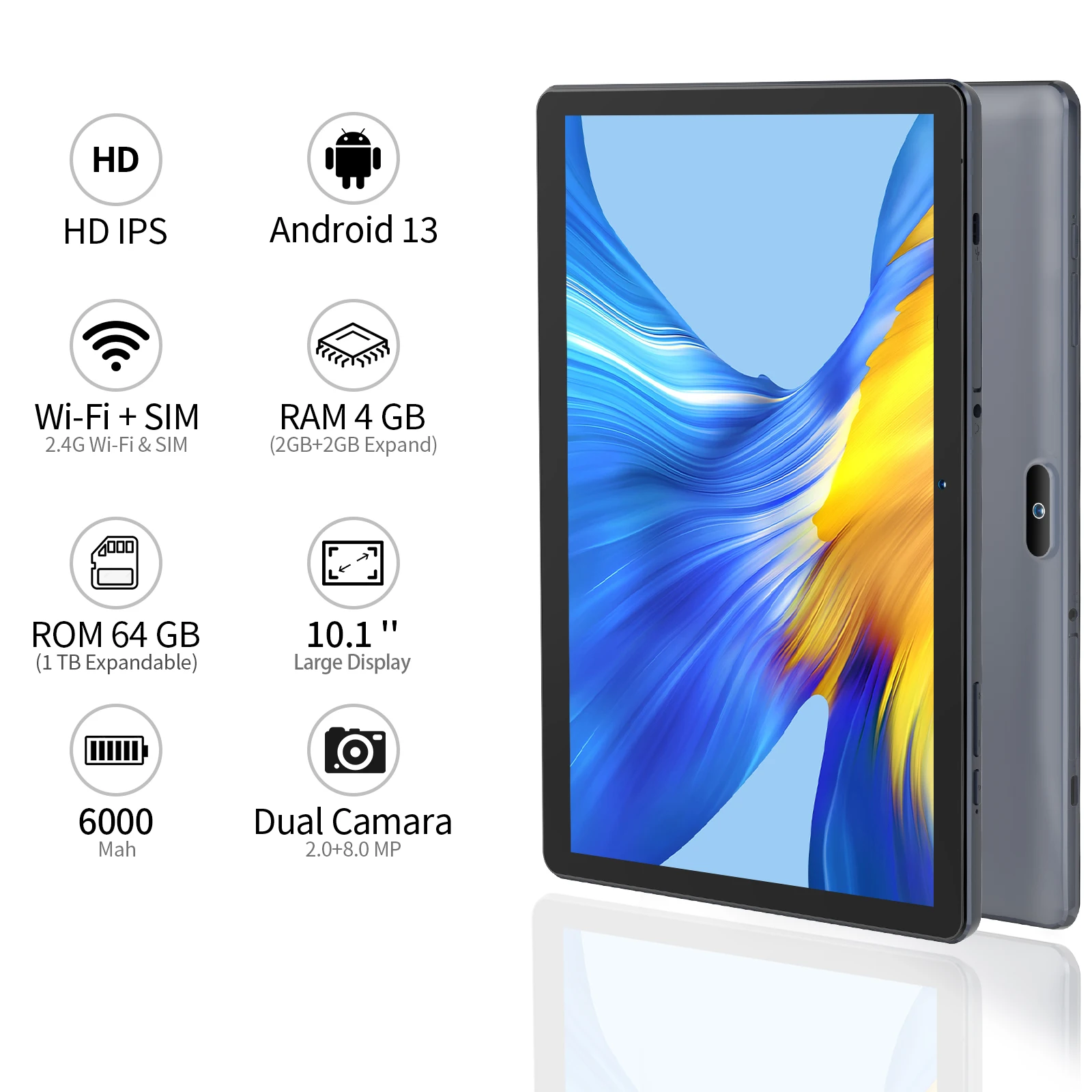 10.1 Inch Android 13 Tablet – 4GB RAM - Image 2
