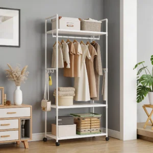 Coat Rack With Hanger Space-saving Clothes Rack Multi-layer Storage