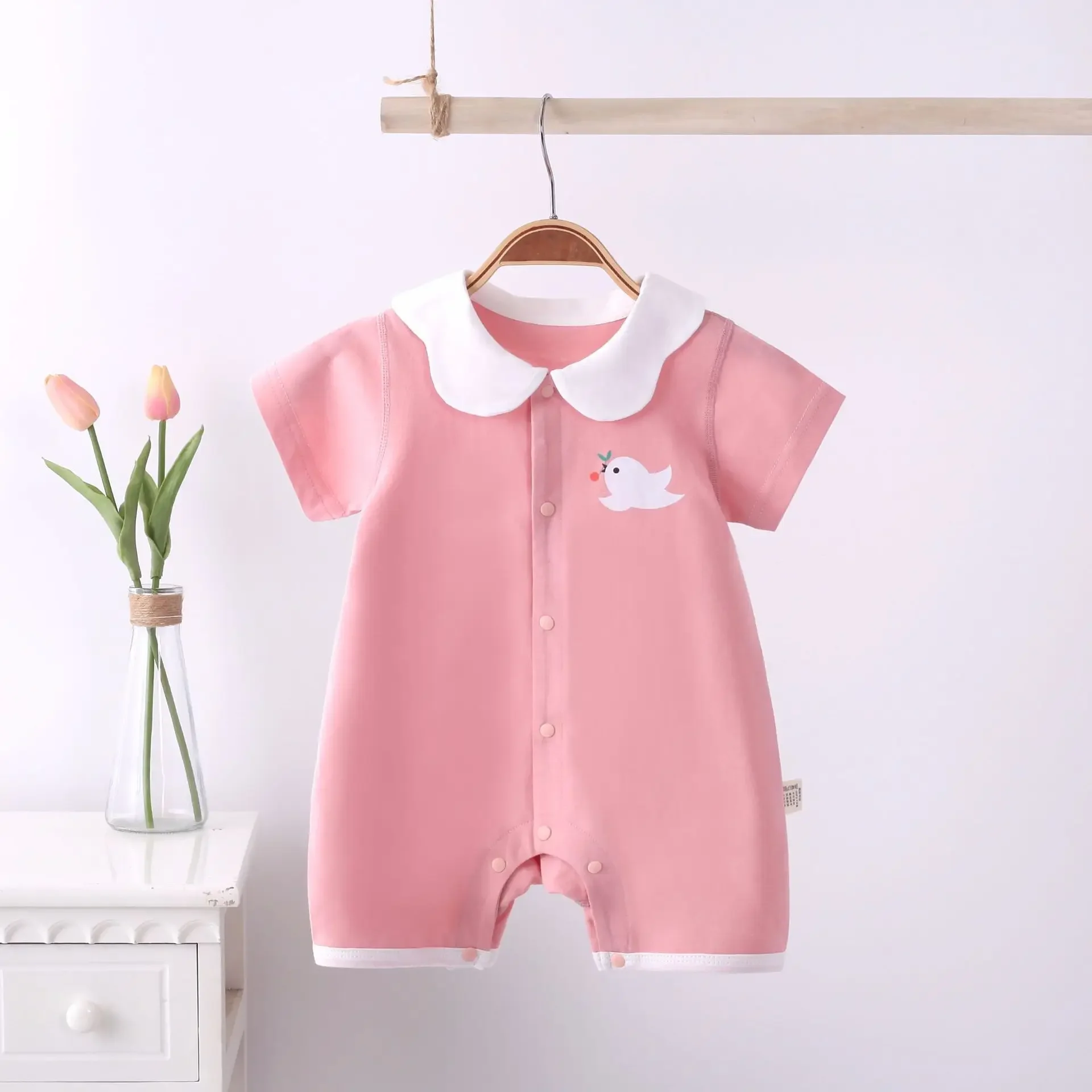 Baby Clothes Romper Bodysuit Summer Jumpsuit Short-sleeved Newborn Baby - Image 5