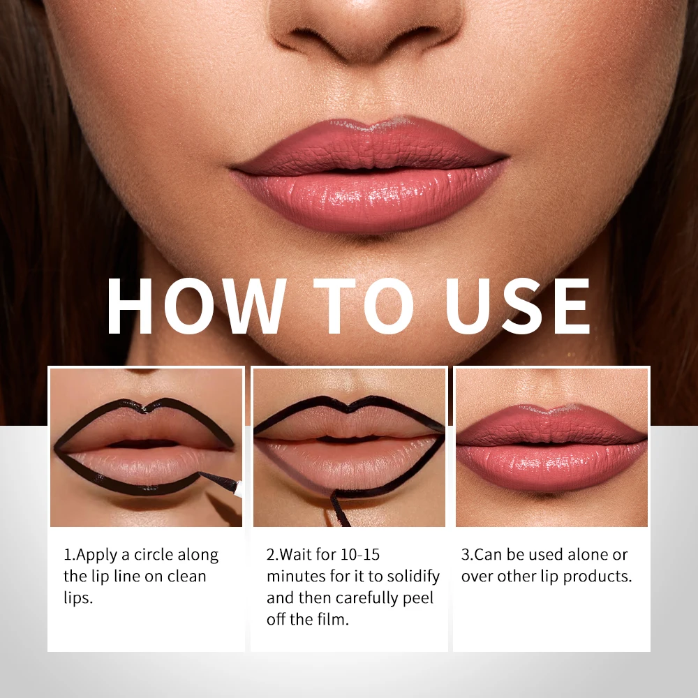 Peel Off Lip Stain Lip Liner Tattoo Long-Lasting Waterproof Smudge-Proof Transfer-Proof Matte Lipliner Magic Lip Cosmetic - Image 5