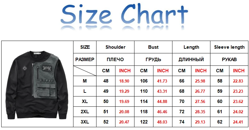 Fashion Men Black Techwear 100% Cotton Patch Stich Long - Image 6
