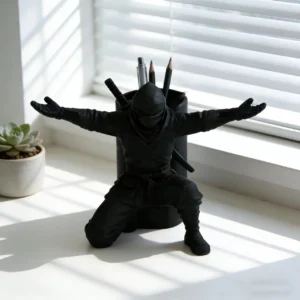 Ninja Warrior Pen Holder – 3D Printed Desk Decoration