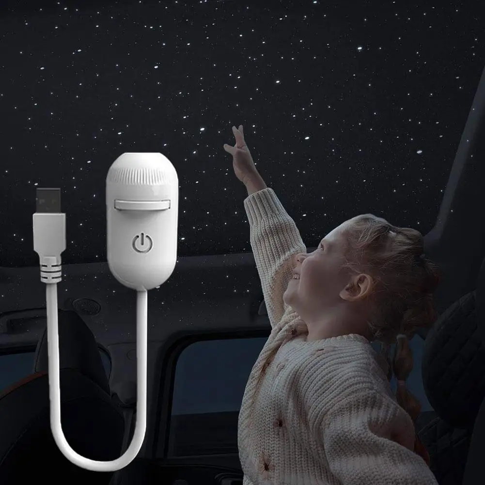 Mini Galaxy Star Projector Two In One Night Light Home Background Atmosphere Light Bedroom Car Decoration Children's Gift - Image 2