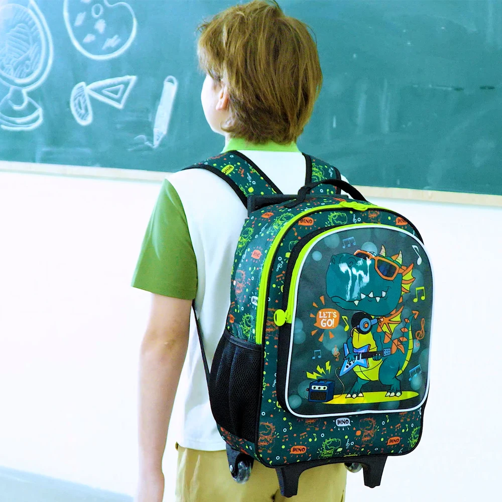 Dinosaur Rolling Backpack For Boys - Image 4