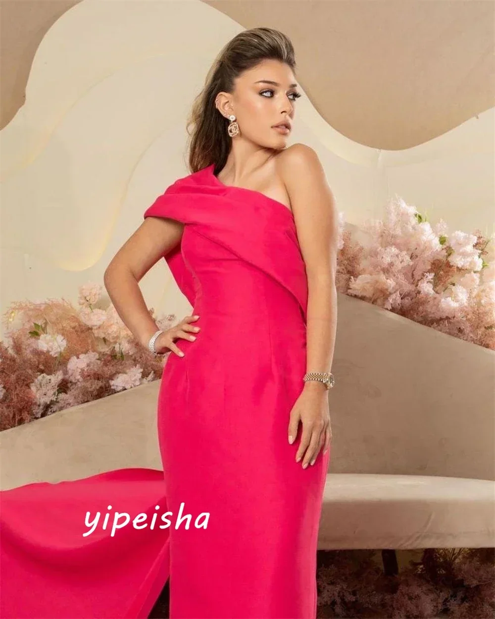 Customized Classic Exquisite Modern Style Formal Ball One-shoulder Long - Image 5