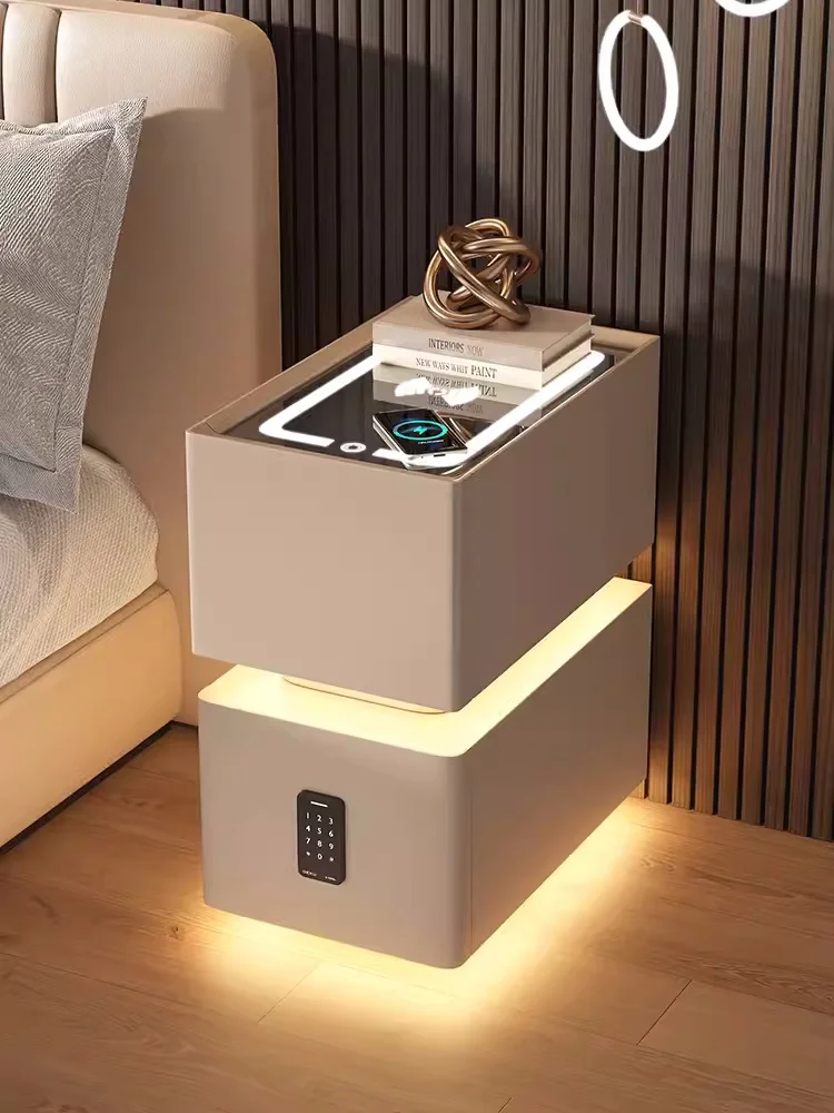 Creative 25cm Smart Bedside Table With Sensor Light Nordic - Image 3
