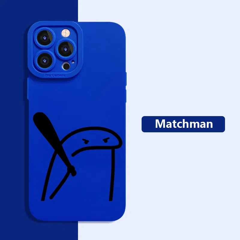 Cute Cartoon Matchman Silicone Phone Case For Iphone 16 - Image 16