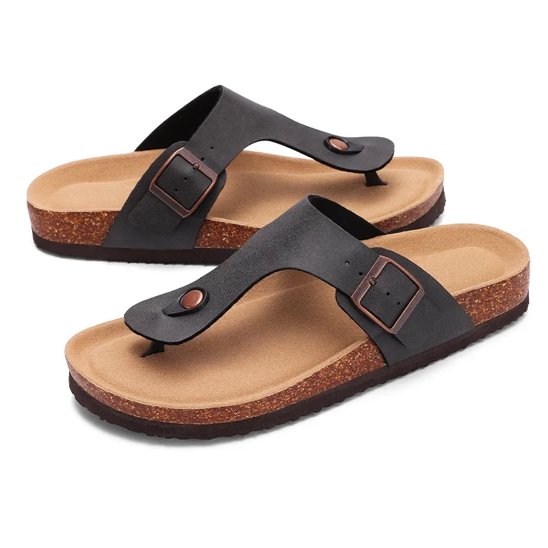 Crestar Cork Suede Mules Slippers For Women Fashion Men Clogs Shoes Classic Cork Antislip Outdoor Slippers With Arch Support - Image 15