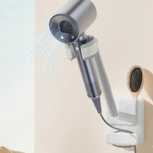 No Drill Wall Mounted Hair Dryer Stand Bathroom Storage
