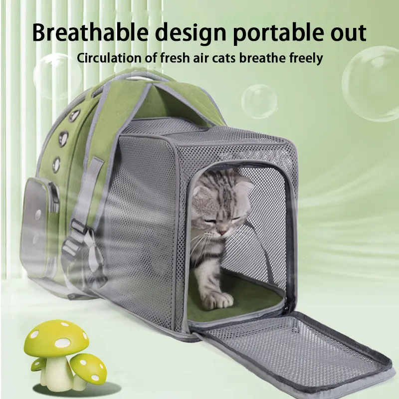 Spacious Expandable Pet Backpack Carrier With Dual Shoulder Straps - Image 6