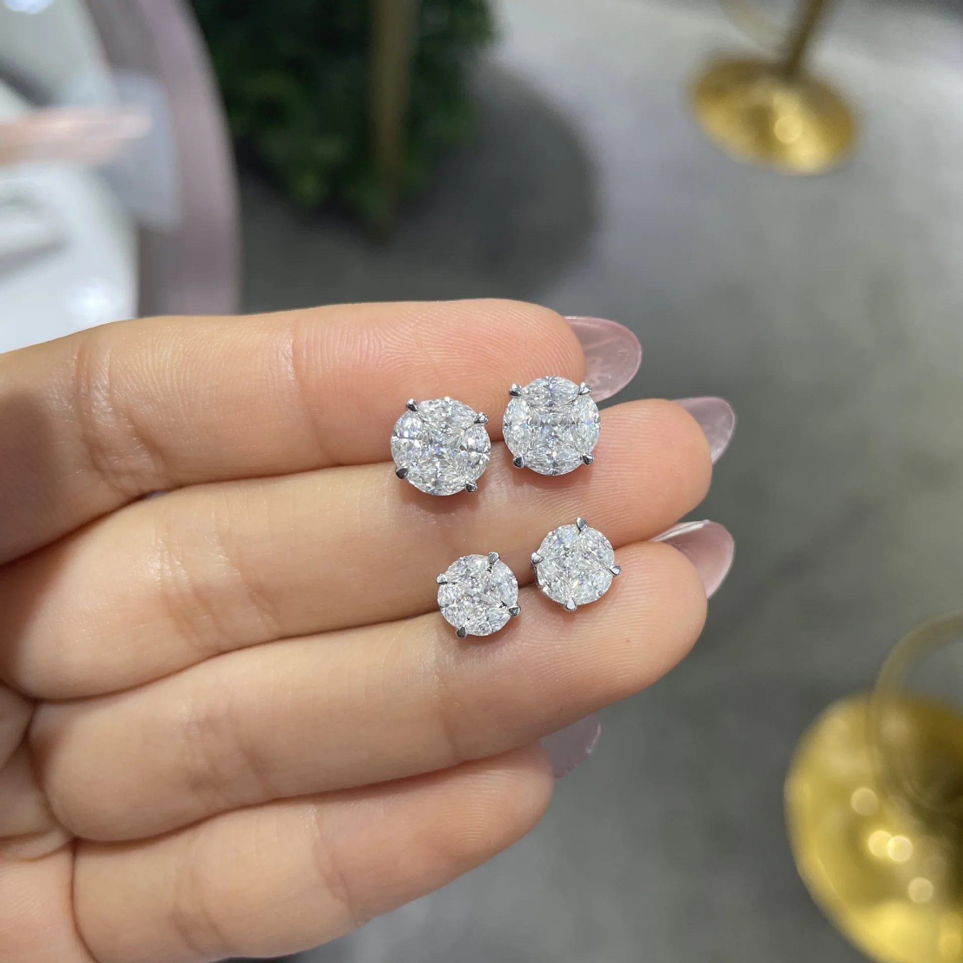 Purenew Princess Marquise Cut Moissanite Earrings For Women S925 - Image 3
