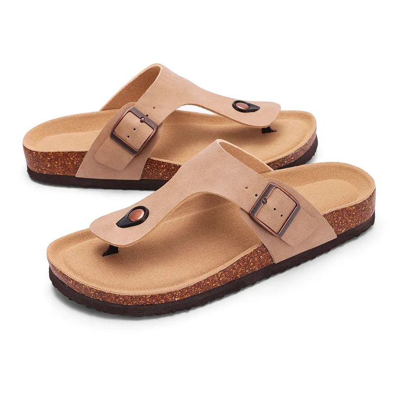 Crestar Cork Suede Mules Slippers For Women Fashion Men Clogs Shoes Classic Cork Antislip Outdoor Slippers With Arch Support - Image 14