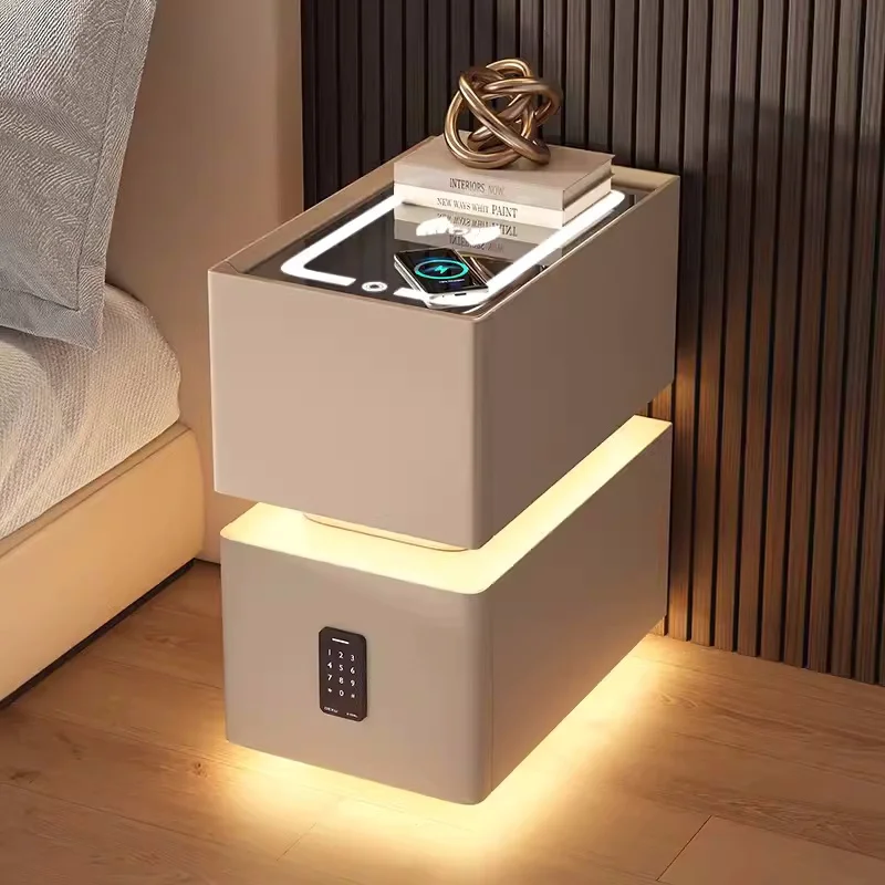 Creative 25cm Smart Bedside Table With Sensor Light Nordic - Image 11