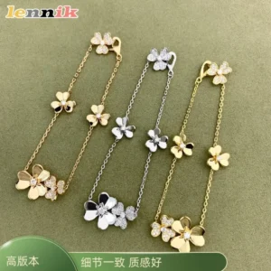 Clover Five-flower Bracelet Women Luxury Minimalist Design Exquisite Style