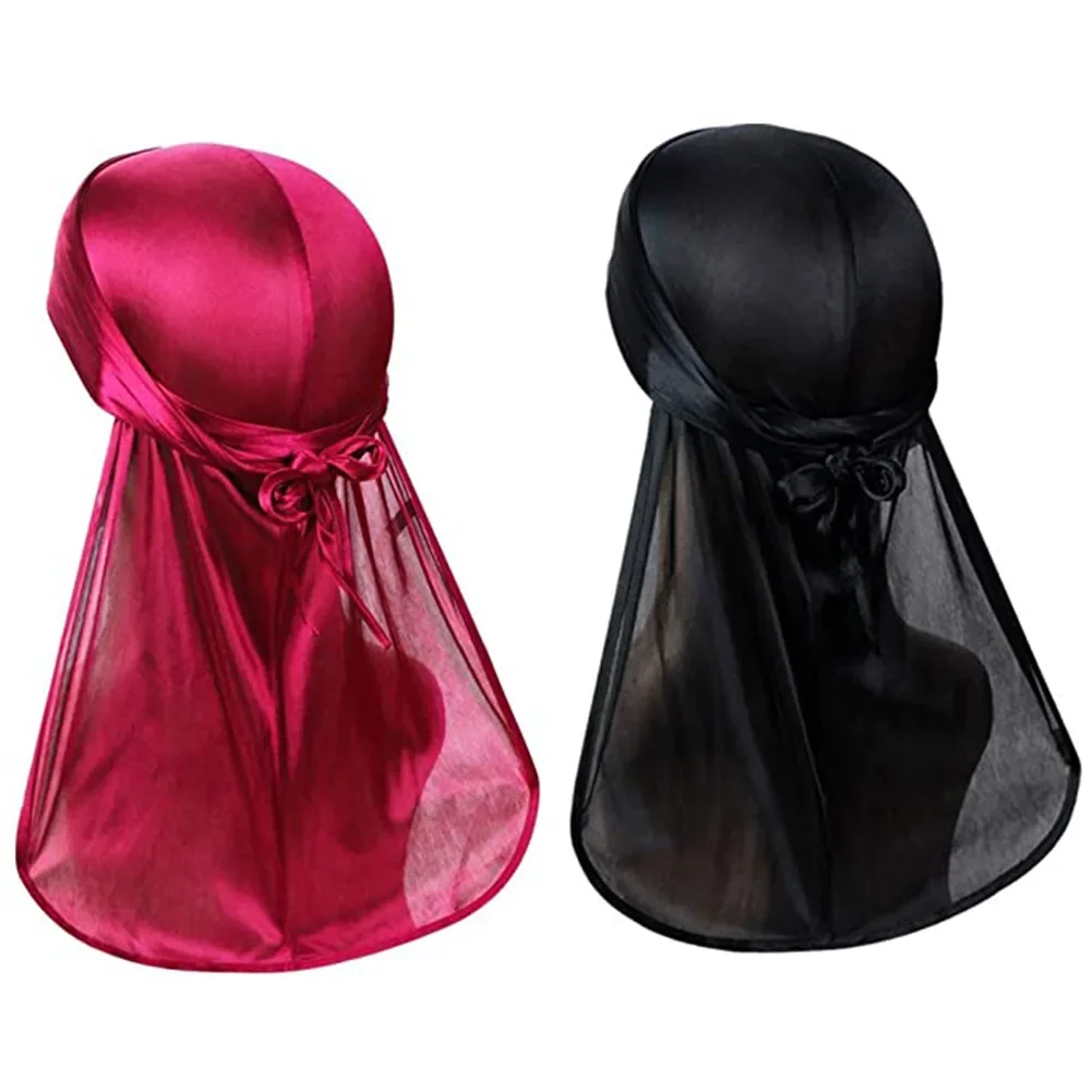 Unisex Satin Durag Bandana – Extra Long Tail - Image 2