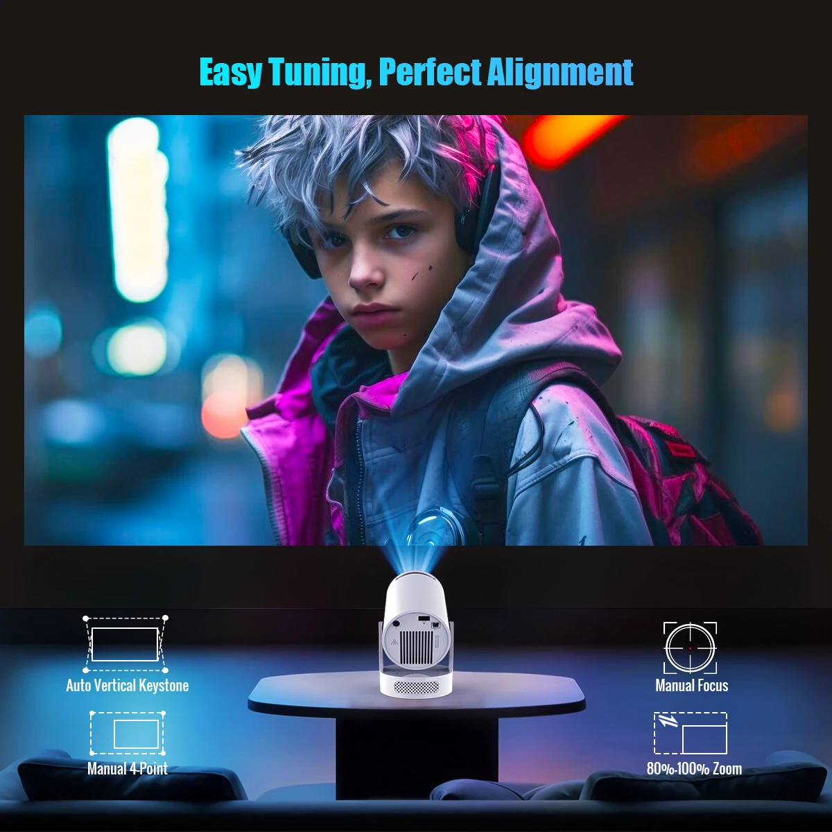 Magcubic Hy300 Pro+ 8k Android 14 Portable Projector 8000 - Image 4