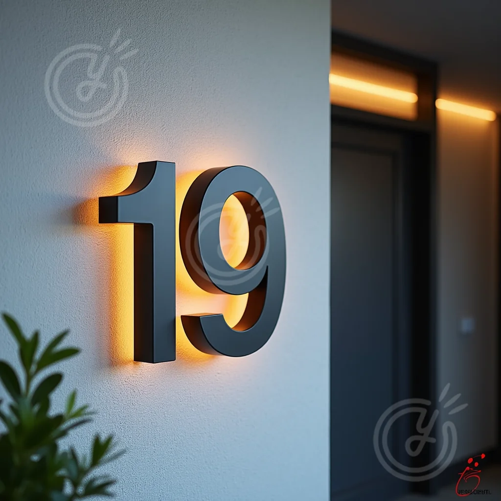Custom House Number Outdoor 3d Led Metal Letters Sign
