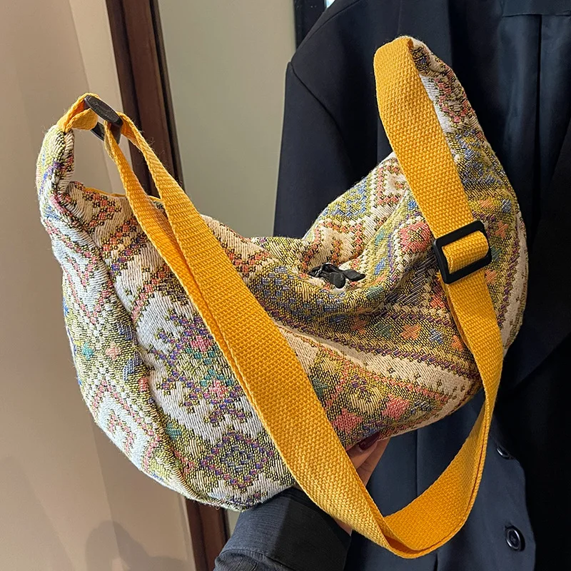 Ethnic Wind Canvas Shoulder Bag Small Tote Female Messenger - Image 9