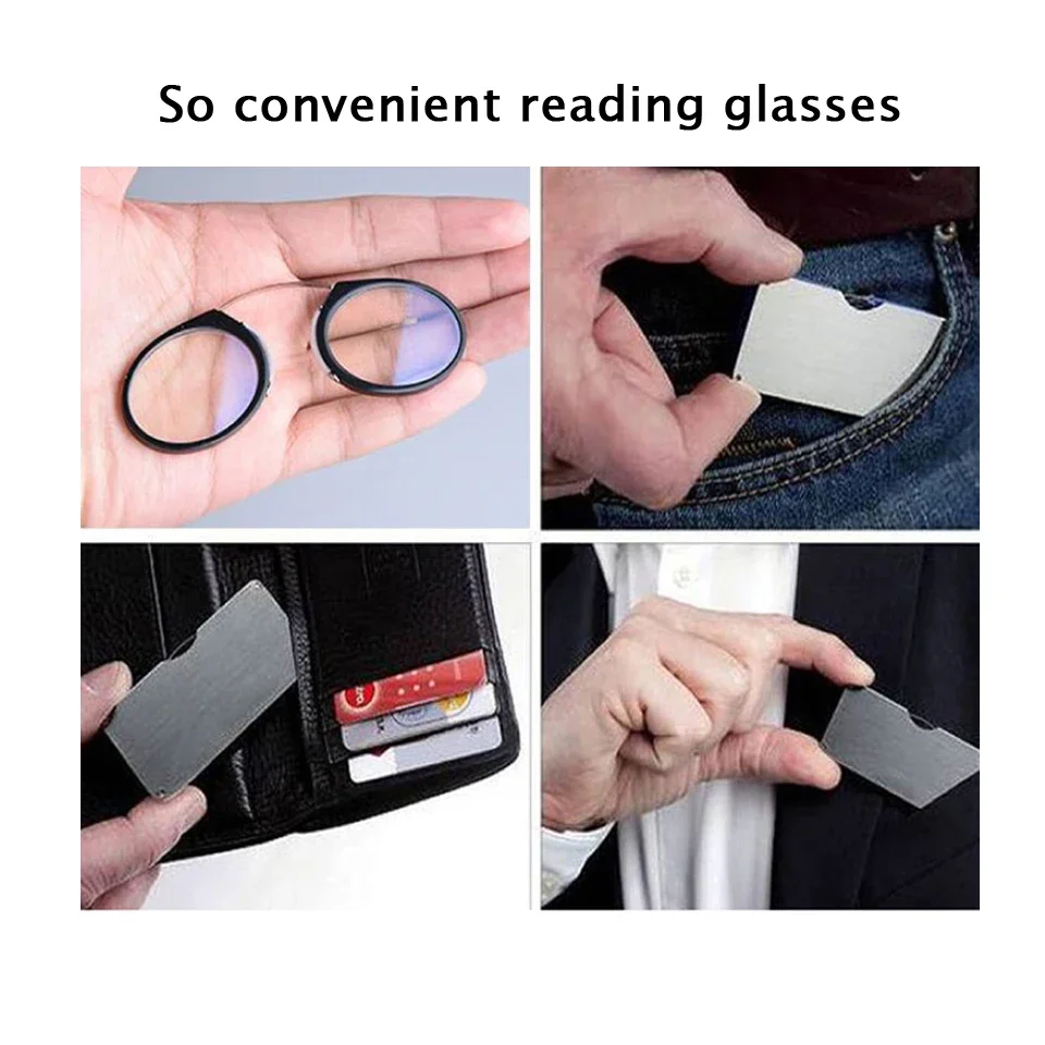 Mini Folding Reading Glasses – Clip Nose - Image 3