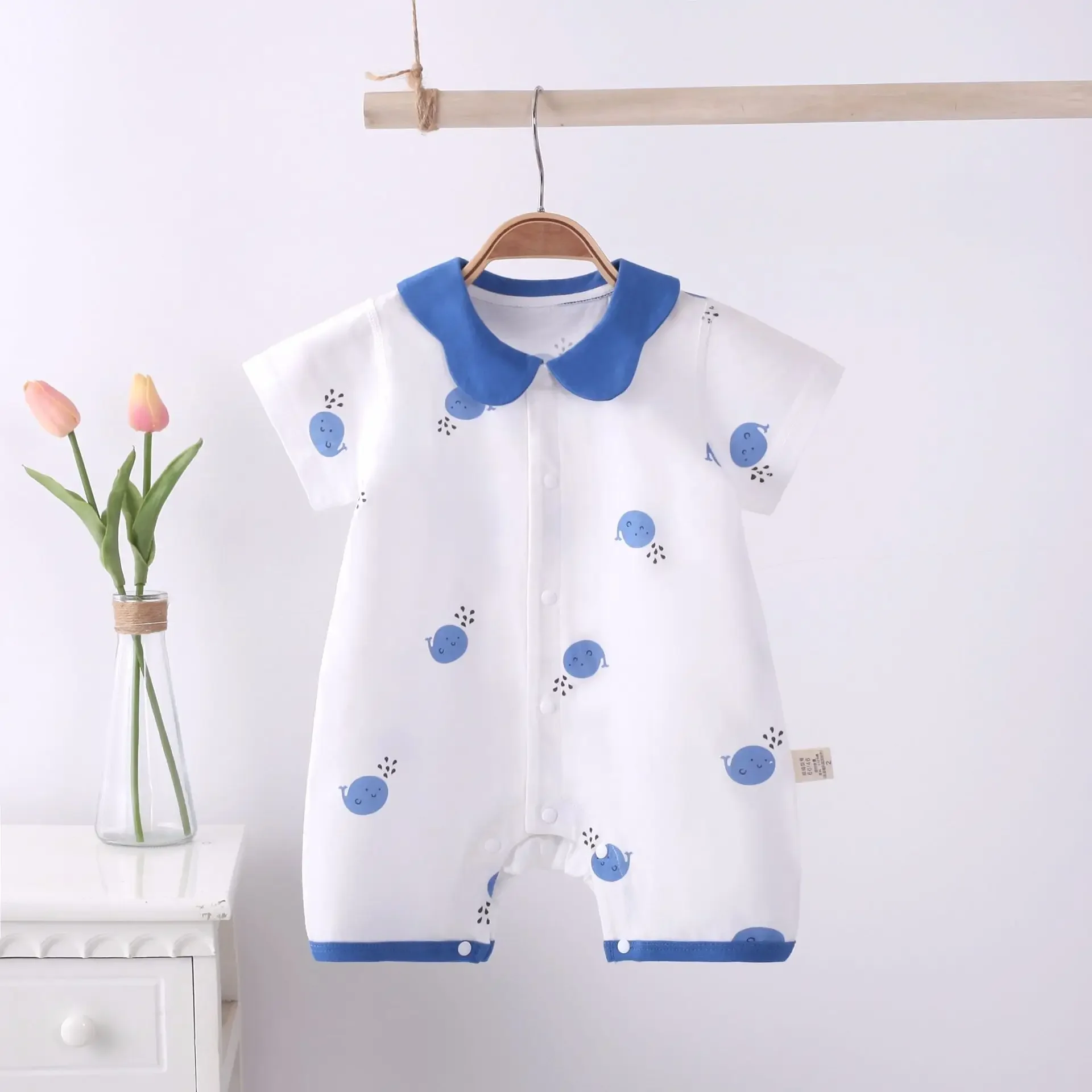 Baby Clothes Romper Bodysuit Summer Jumpsuit Short-sleeved Newborn Baby - Image 7