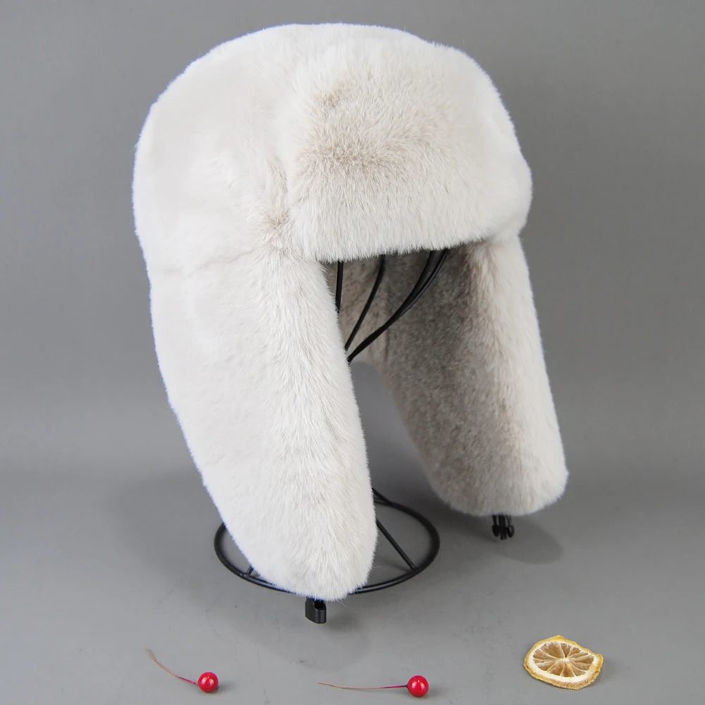 Winter Russian Man Woman White Skin False Rex Rabbit - Image 10