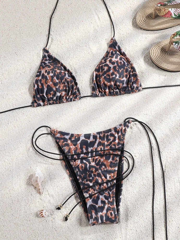 Miyouj New Bikini Triangle Swimwear Leopard Two Piece Suit - Image 3