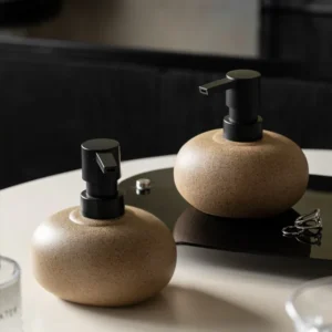 Nordic Ceramic Lotion Bottle Squeeze Bottle Bathroom Soap Dispenser
