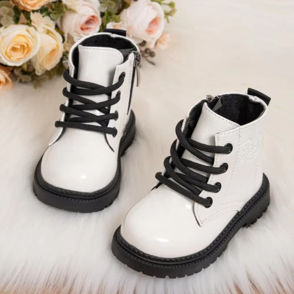 Autumn And Winter Children S Shoes Waterproof Pu Leather - Image 2