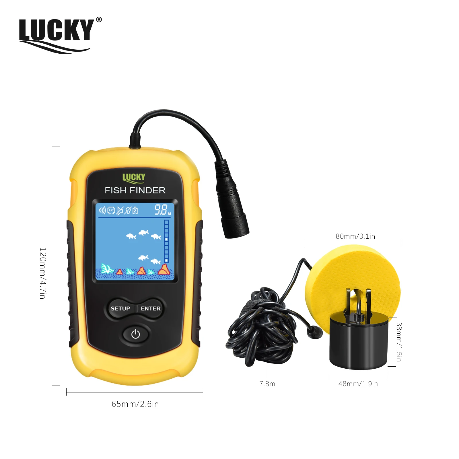 Portable Sonar Fish Finder – 100m Depth Detection - Image 4